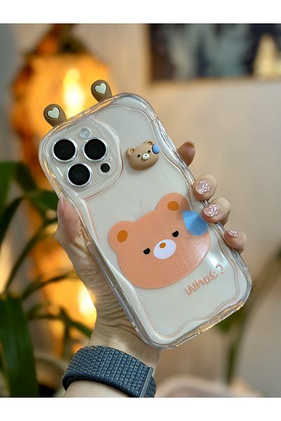 Go Aksesuar حافظة سيليكون متوافقة مع Iphone 14 PRO مع حافظة سيليكون بتصميم لعبة الأذن