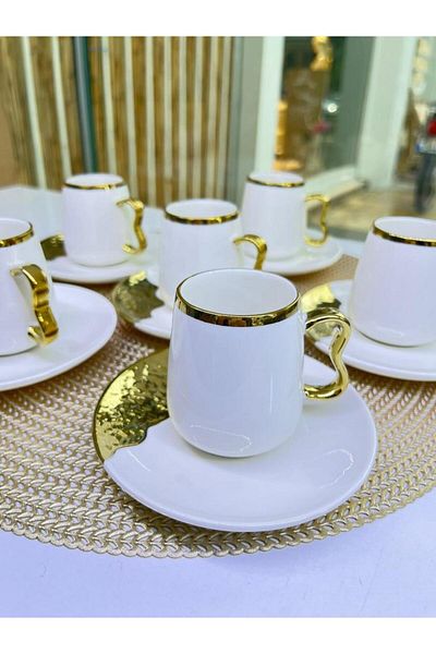 ACAR Kilian 6 Personality Porcelain Coffee Cup Set White 5188