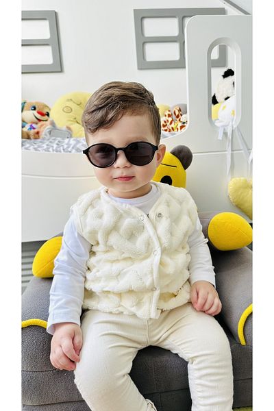 TD Collection Teddy Plush Baby/Child Vest, Cream Color New Year, New Year Gift Package