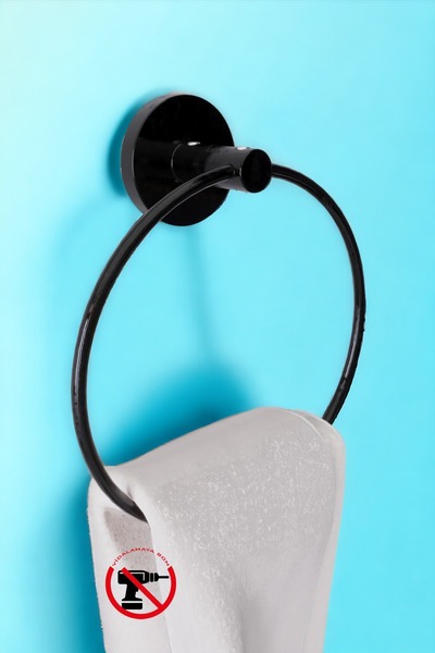 boz concept home Yuvarlak Yapışkanlı Yuvarlak Havluluk Banyo Askısı Banyo Aks...