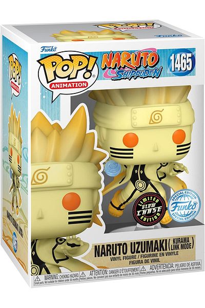 Funko Pop: Naruto Shippuden Naruto Uzumaki Kurama Mode مع Rasengan Glow Chase Special Edition