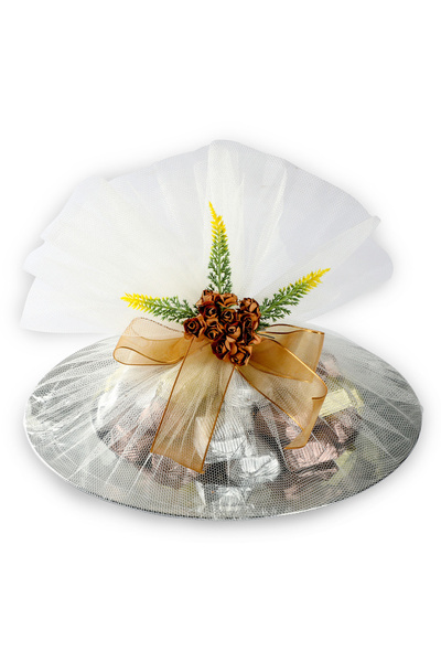 Hacı Şerif Incili Yuvarlak Tepside Kız Isteme Çikolatası