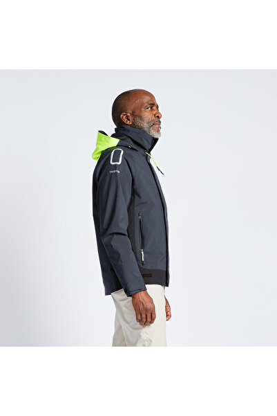 Decathlon Men's Sailing Jacket - Grey / Black - Sailing 500