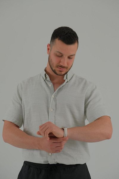 ASG TEKSTİL Ανδρικό πουκάμισο Tahran 4S - Κοντό μανίκι