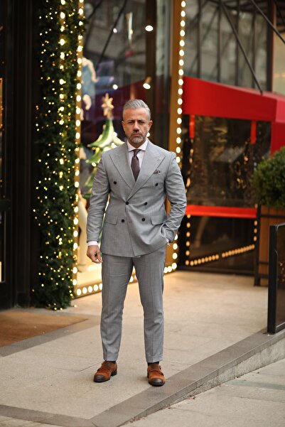 Fc Plus Kruvaze Takım Elbise - Slim Fit