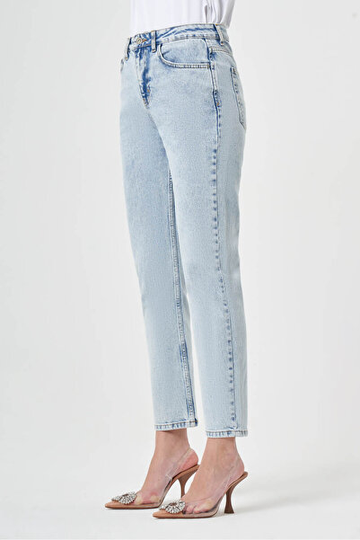 Mizalle 23407 İndigo Denim Pantolon