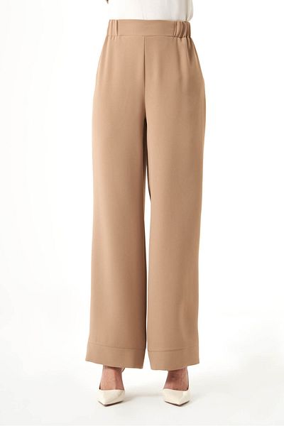 Mizalle Mink Trousers with Pieced Legs