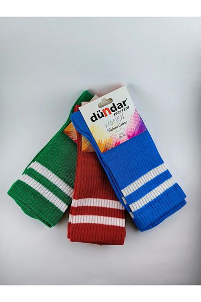 Dündar DÜNDAR 3-PACK COTTON COLLEGE SOCKS