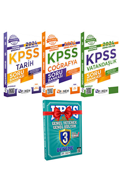Panem Yayınları 2024 Kpss Genel Kültür Soru Bankası Seti Gygk 3 Deneme Hediye