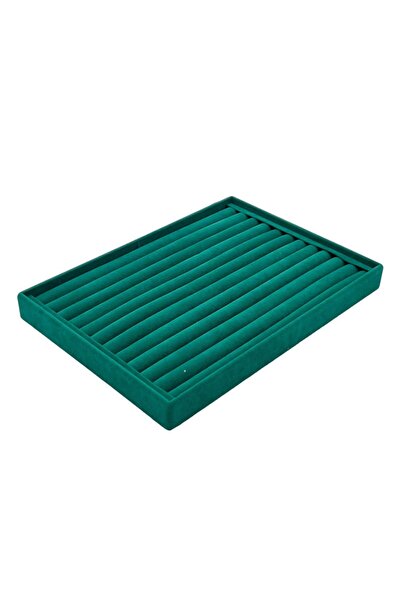 Zeyn Dekor Δαχτυλιδοθήκη σε σχήμα ρολού, Οργανωτής δαχτυλιδιών, Πράσινο χρώμα