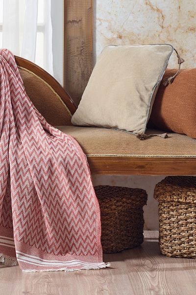 Vagonik 2 Pieces Zigzag Cotton Tv Knee Blanket