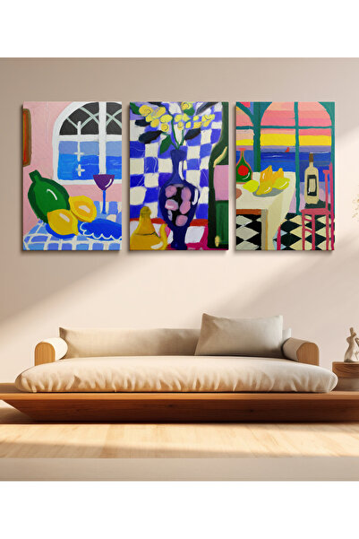 HOMEPACK Set of 3 Canvas Wall Painting Canvas Print Boho Classic Modern Hp224