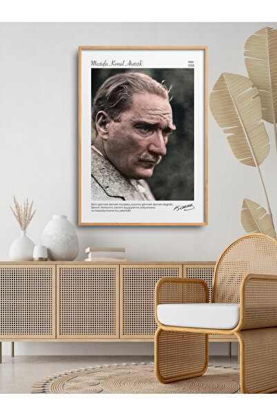 HOMEPACK Tekli Çerçeveli Atatürk Portresi Poster Tablo ATA015