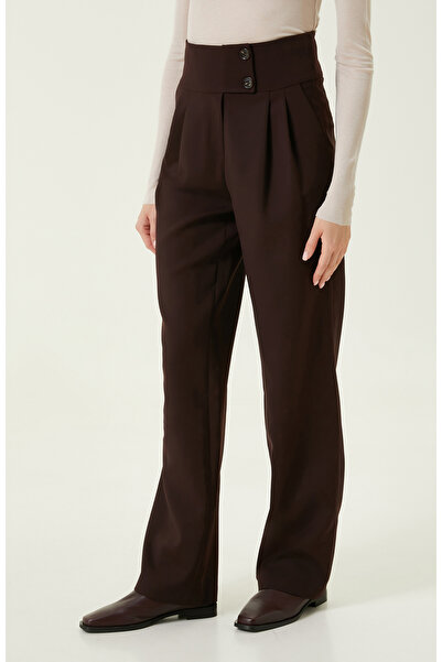 Network Kahverengi Bol Paça Pantolon