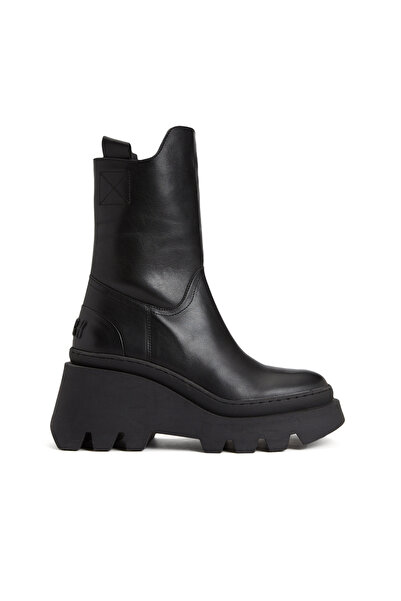 Dıvarese Siyah Kadın Deri Bot