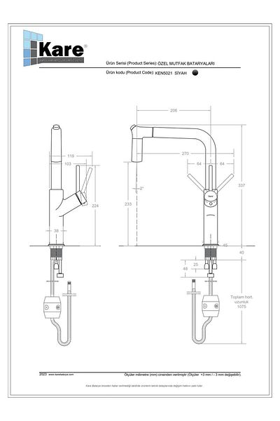 KARE Enjoy Mix Black Spiral Sink Faucet Ken5021