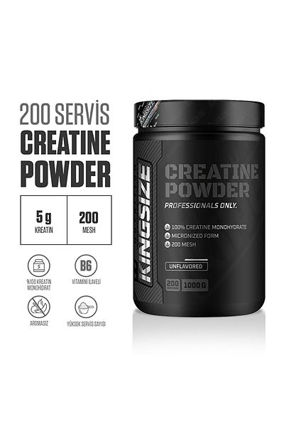 Kingsize Nutrition 1000 gr Unflavored Creatine Powder