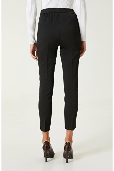 Network Siyah Kemeri Lastik Detaylı Pantolon