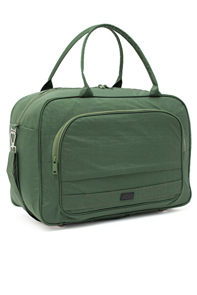 KAFF Yeşil Krinkıl Kumaş 00816 Unisex Önü Cepli Suya Dayanıklı Geniş Omuz Ask...