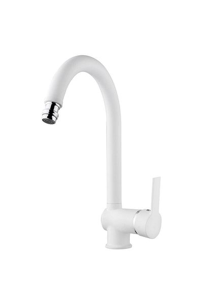 KARE Omega Mix White Spiral Sink Faucet