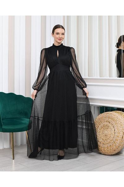 CİXAPLE Evening Dress Polka Dot Tulle Dress