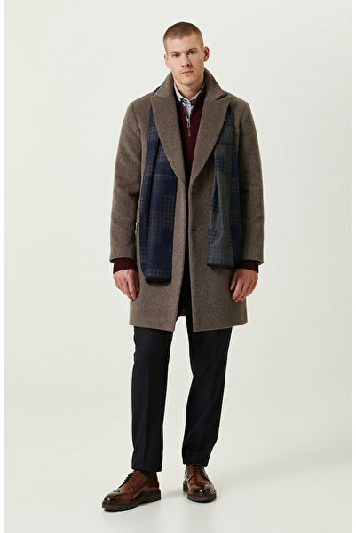 Network Kruvaze Yaka Balıksırtı Vizon Palto