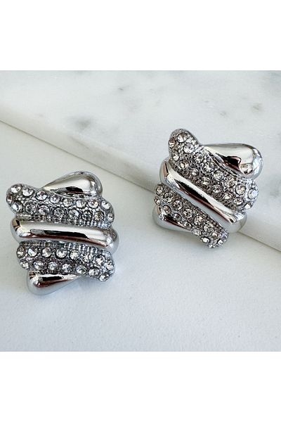 CHARMLUCKY Square earrings with steels