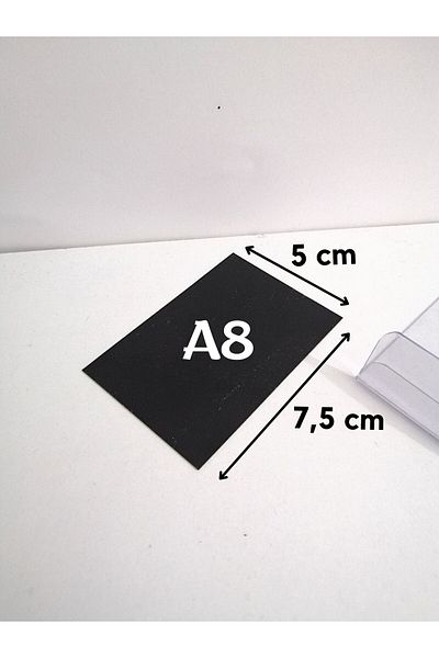 Şeffaf Etiket 10 Pieces Black Black Blackboard Label Set A8 Size Standing Erasable Cafe Cafe Storefront Label Set
