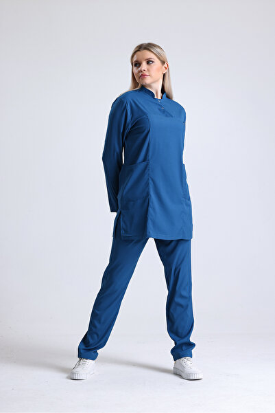 Ehil Doktor/hemsire Forması Likralı Tesettür Üniforma Tek Üst