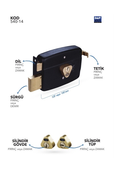DAF Tirajlı Kilit 541.14-E