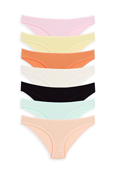MADALİNA Kadın 7li RelaxSoft Karışık Renk Pamuk Külot Slip