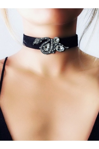 WAHSHE Şahmeran Choker Taşlı Kolye