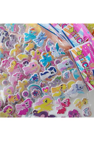 Kumik My Little Pony Characters 3 sets of embossed stickers