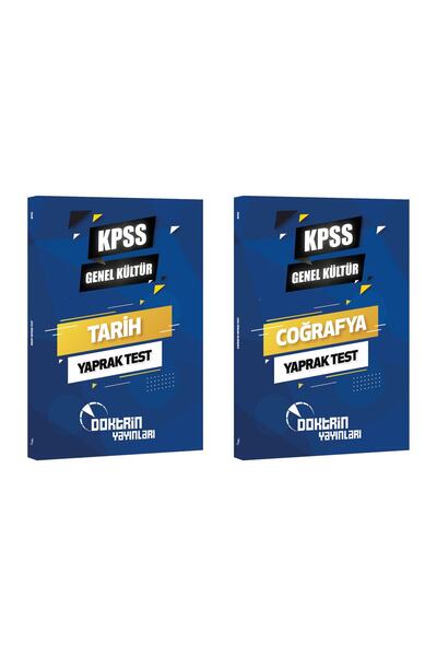 Doktrin Yayınları Ags Kpss Tarih Ve Coğrafya Yaprak Testler (2 KİTAP)