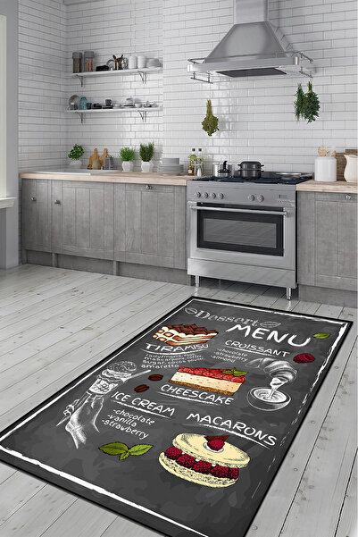 Modern home Tatlı Temalı Baskı Dot/Keçe Mutfak Halısı Makinada Yıkanabilir Halı
