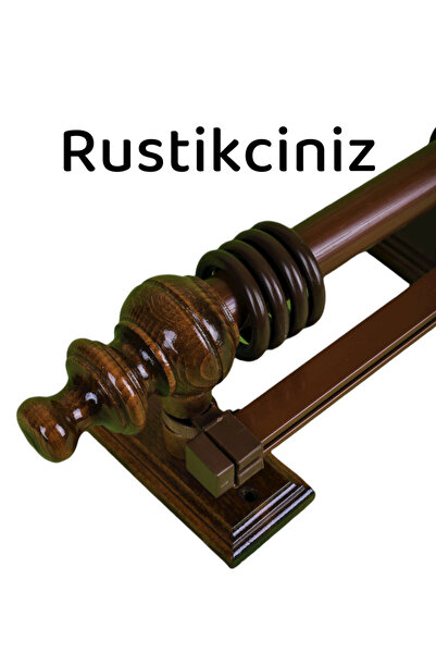 ALİ KAYA Ahşap Rustik Perde Askısı (200CM TEK RAYLI)