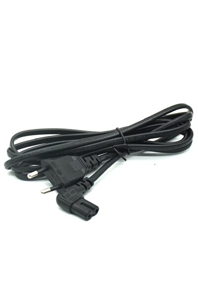 Derwell 1.5 Metre L Uç 90 Derece Power Güç Elektrik Kablosu C7 ps4/ps3 Teyp L...