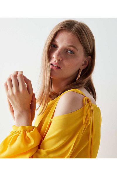 İpekyol Women's Yellow Blouse