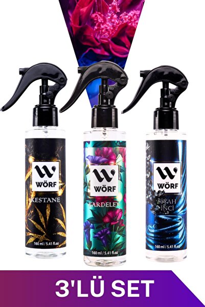 WÖRF Oda Araç Ortam Kokusu Kardelen, Siyah Inci, Kestane 160 Ml