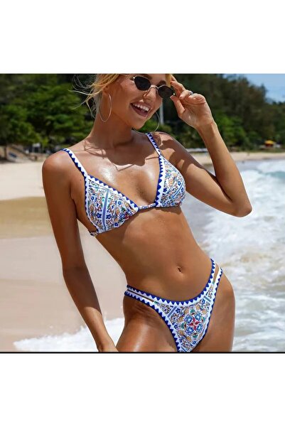 ARDSU Çıkarılabilir Dolgulu Etnik Desenli Bikini