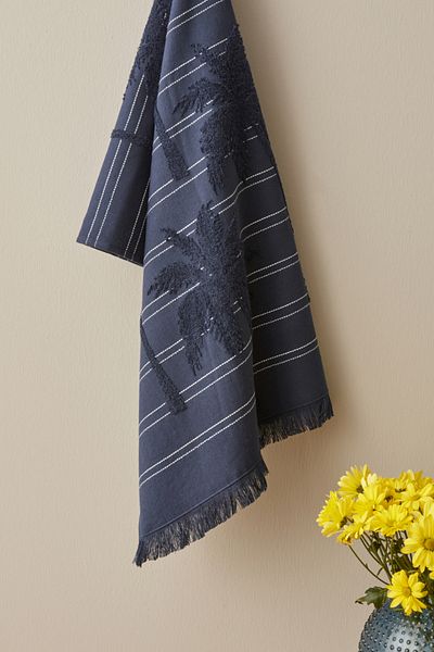 Karaca Home Πετσέτα προσώπου Young Denim Palm 50x90 cm Navy Blue