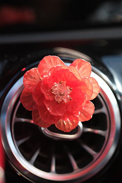 TASARIM ARABAM ATİKE ELİF AKIN Kırmızı Sedefli Çiçek & Klima Koku