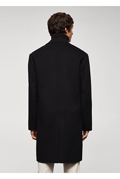 MANGO Man El Yapımı Geri Dönüştürülmüş Yün Kruvaze Palto
