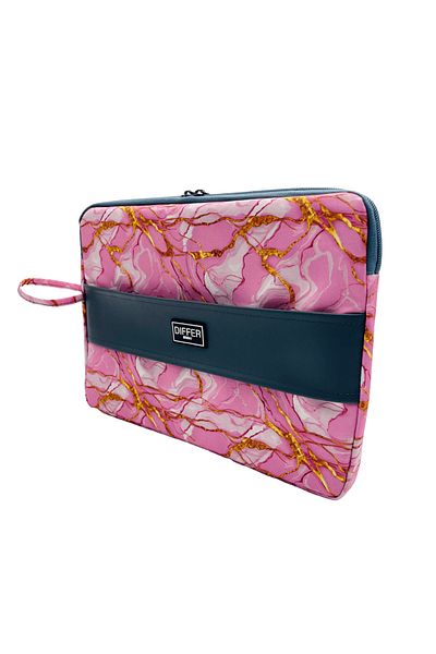 Differ Studio 15.6'' Inch Pink Marble Pattern Unisex Water Resistant Laptop/Macbook/notebook Case/bag