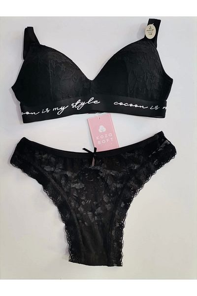 Koza SET SUtien BRATELE TRIANGLE STYLE-NEGRU