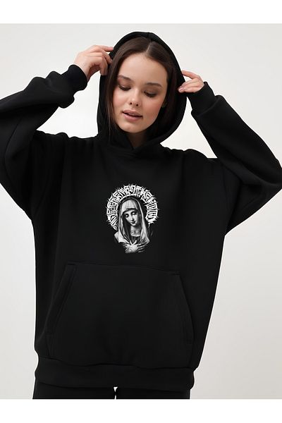 Edizen Βαμβακερό φούτερ Unisex με κουκούλα - 100%