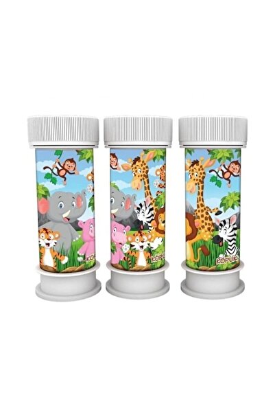 AKSAN Üflemeli Köpük Baloncuk 3 Adet - Hayvan Figürlü Üflemeli Köpük Baloncuk Oyuncağı 3 Adet