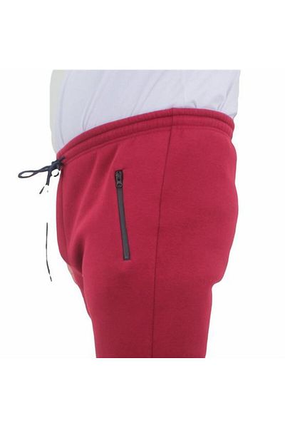 Starbattal Large Size Zippered Sweatpants 3ip 11517 Claret Red