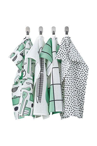 IKEA Rinnig Patterned Drying Cloth 45x60 cm Kitchen Towel Set of 4