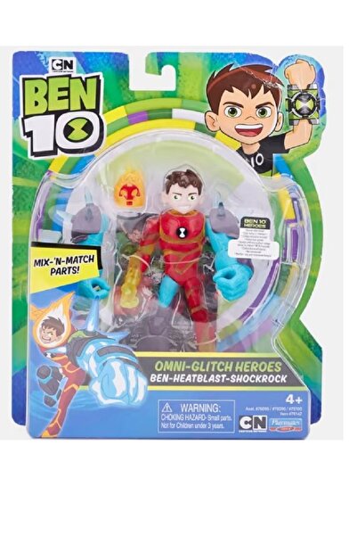 CARTOON NETWORK Ben 10 Omni,Glitch Heroes Ben Heatblast Shock Rock with Bonus...